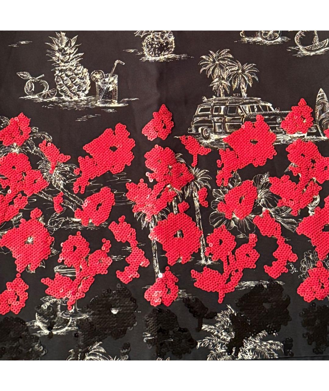 NO. 21 Черное хлопковое коктейльное платье, фото 4