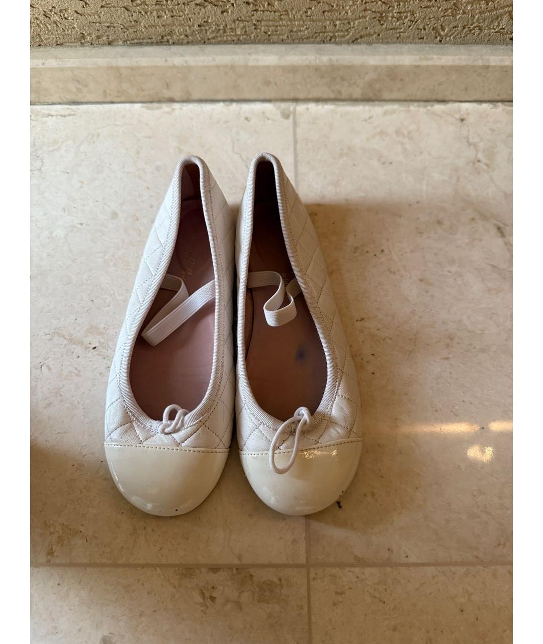 PRETTY BALLERINAS Бежевые кожаные балетки, фото 8