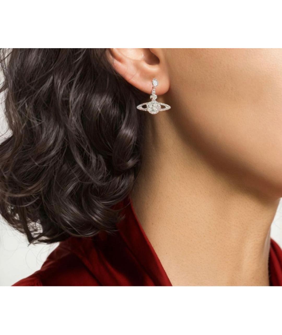 VIVIENNE WESTWOOD Серебряные металлические серьги, фото 2