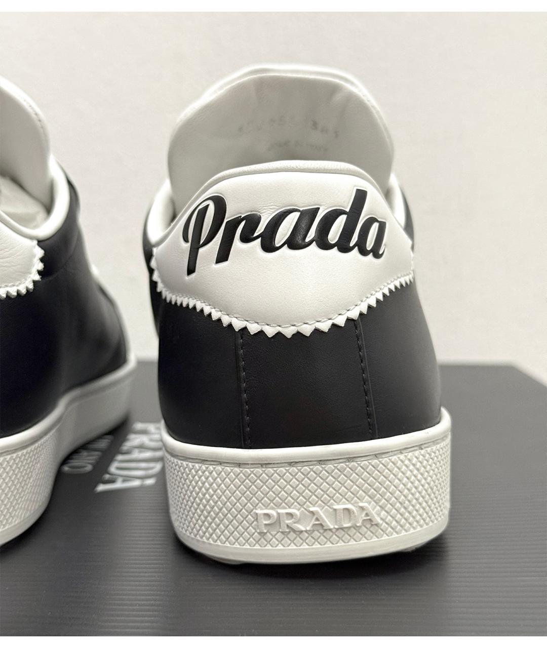 PRADA Черные кожаные кеды, фото 8
