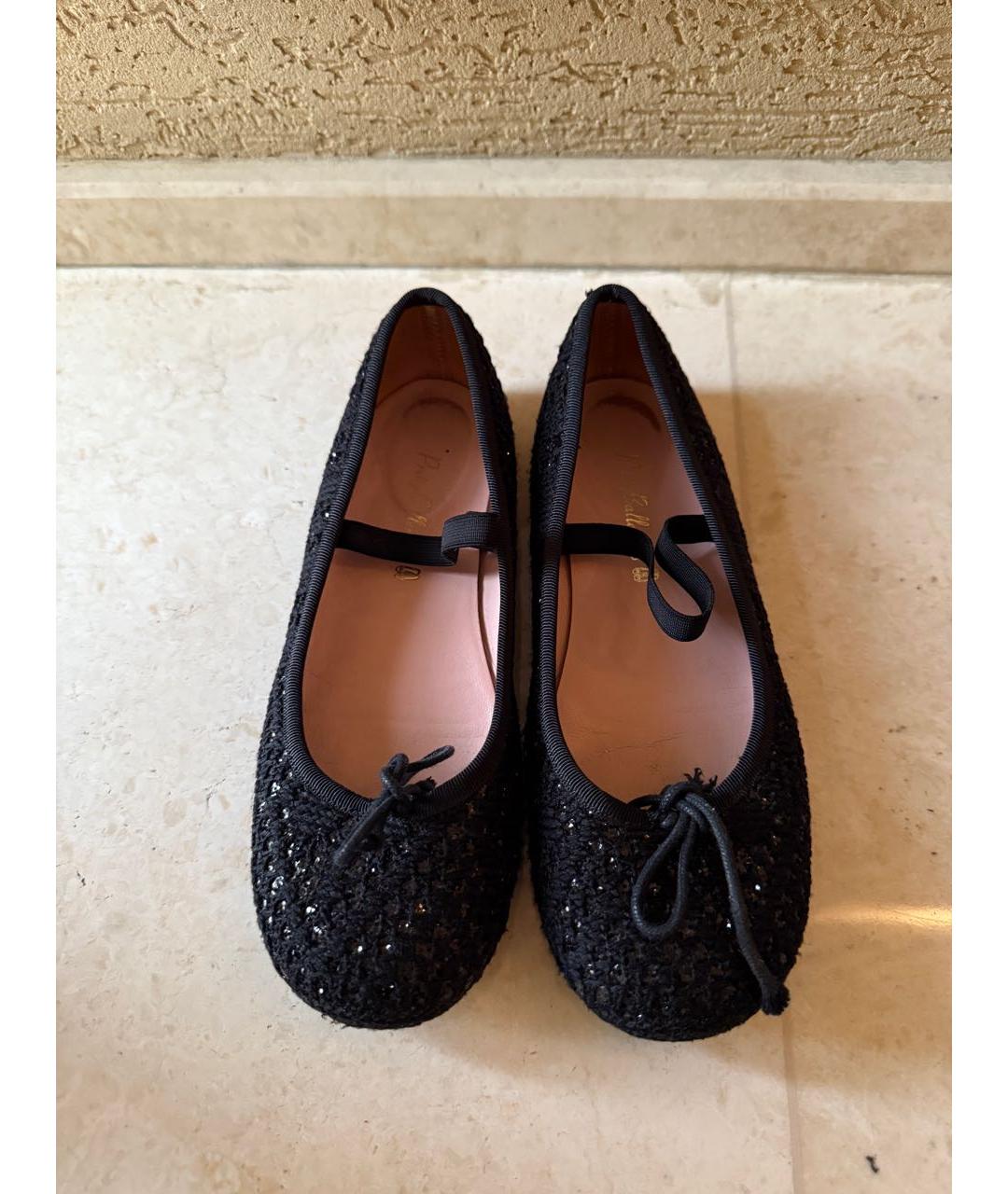 PRETTY BALLERINAS Черные текстильные балетки, фото 3