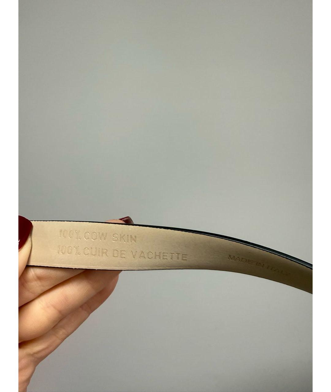 HUGO Черный кожаный ремень, фото 4