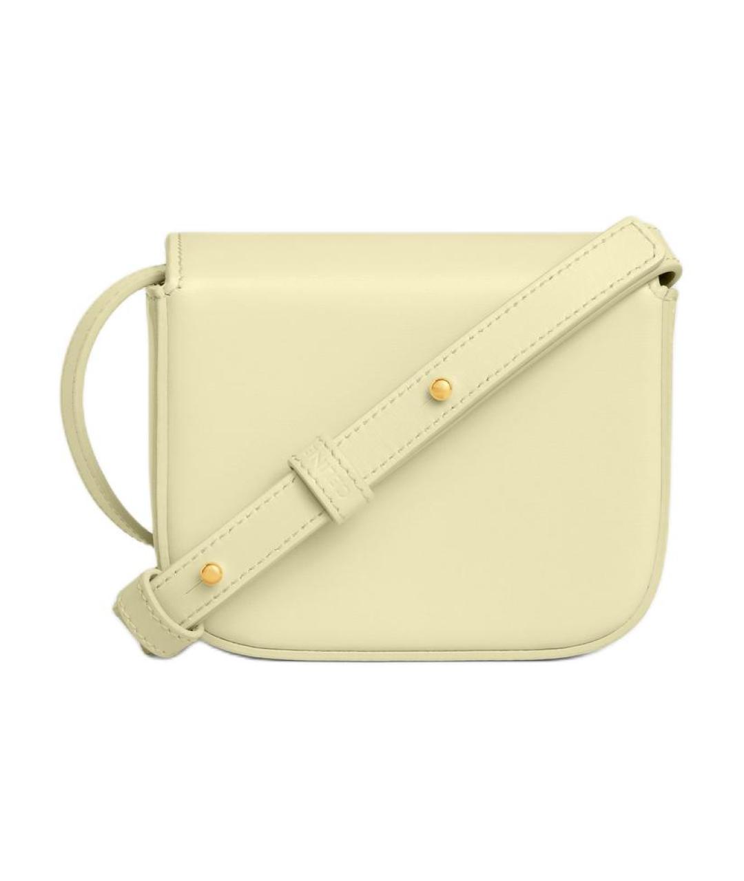 CELINE Желтая кожаная сумка через плечо, фото 4