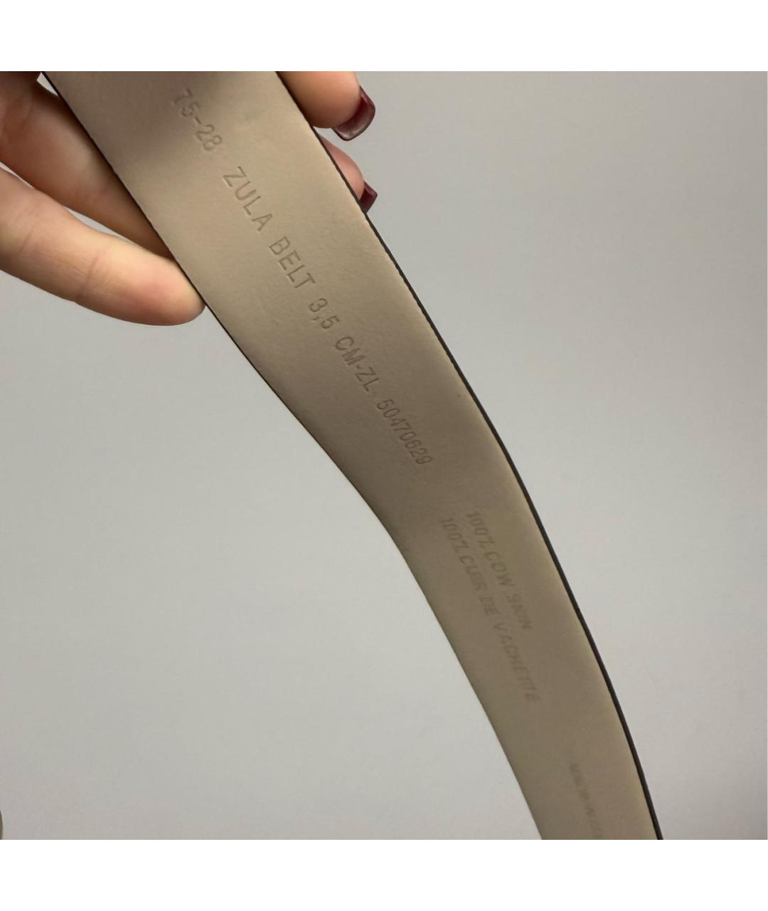 HUGO Черный кожаный ремень, фото 3