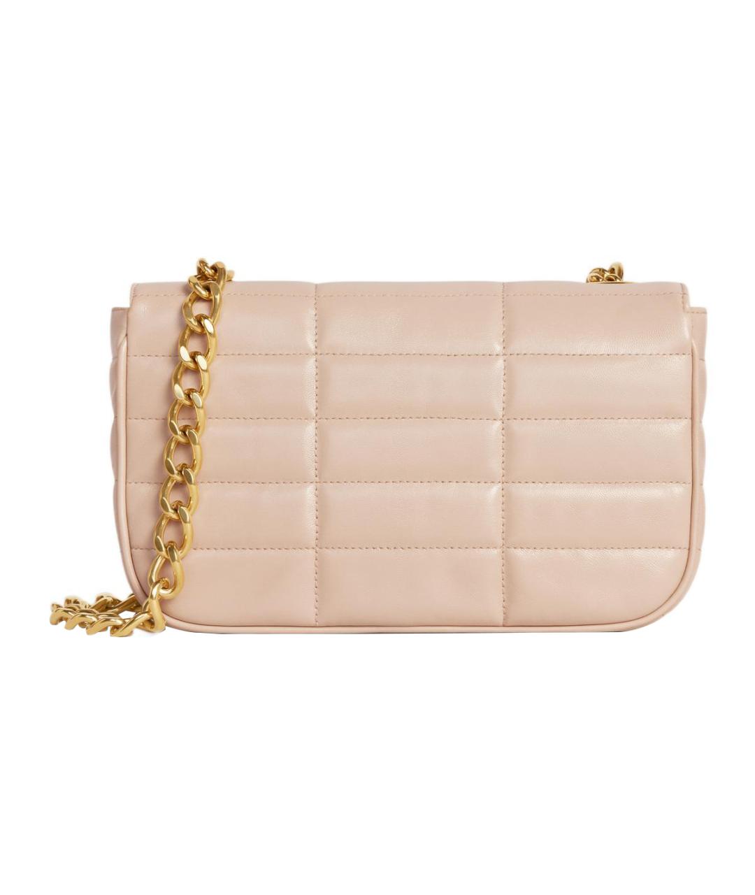 CELINE Бежевая кожаная сумка через плечо, фото 2