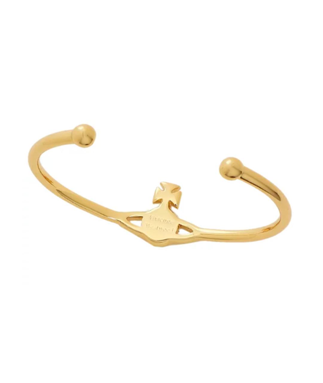 VIVIENNE WESTWOOD Золотой латунный браслет, фото 4