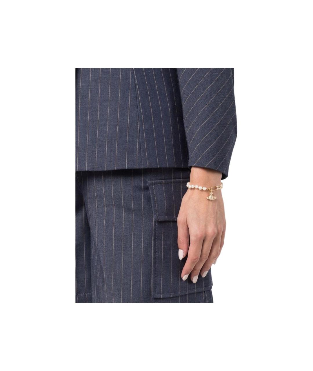 VIVIENNE WESTWOOD Золотой латунный браслет, фото 4