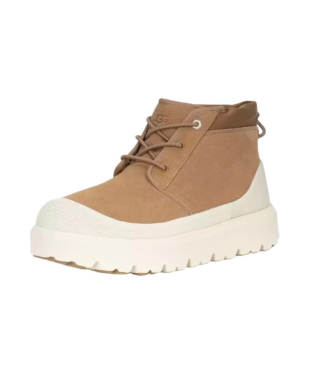 UGG AUSTRALIA Коричневые нубуковые высокие ботинки, фото 3