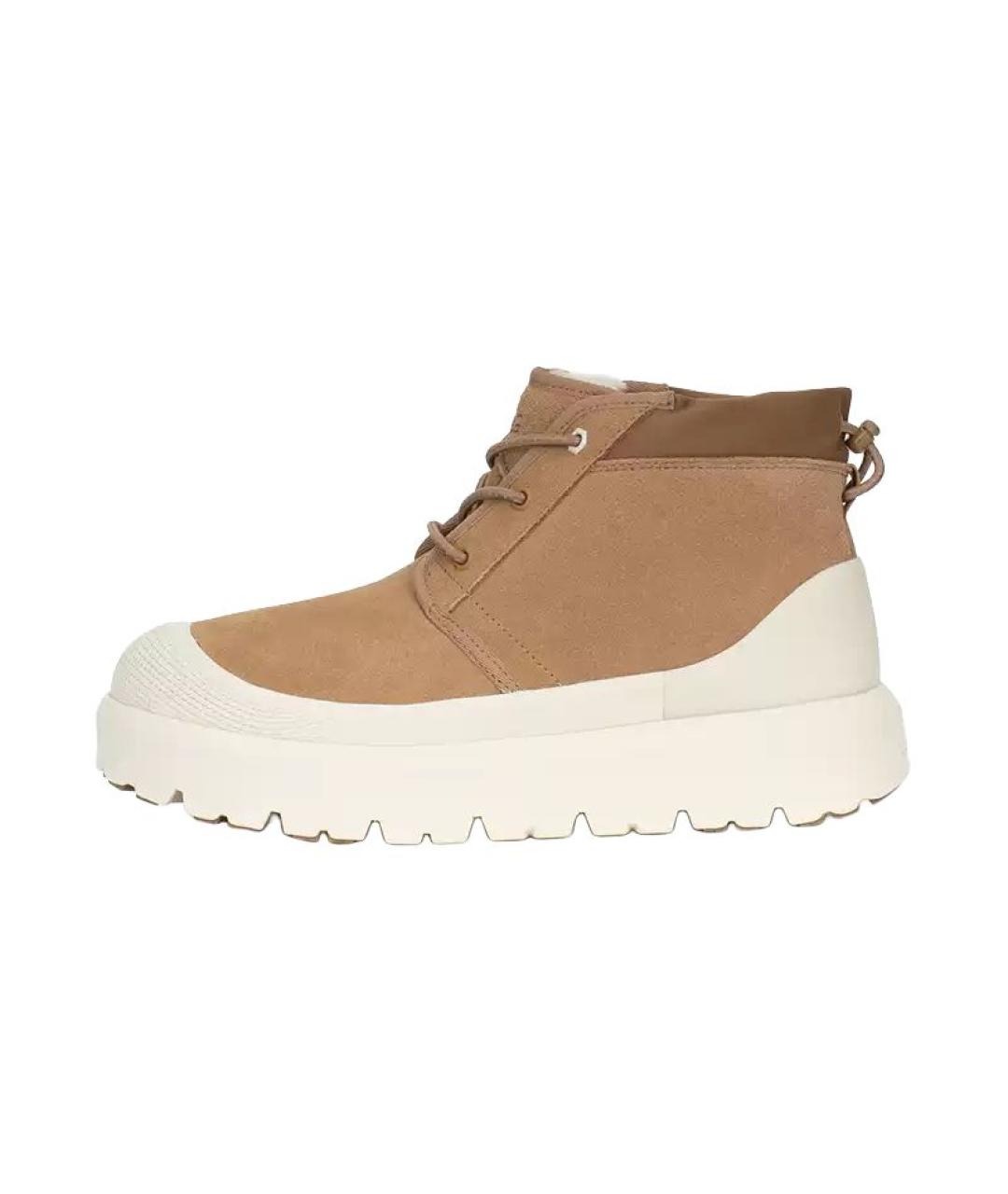 UGG AUSTRALIA Коричневые нубуковые высокие ботинки, фото 2