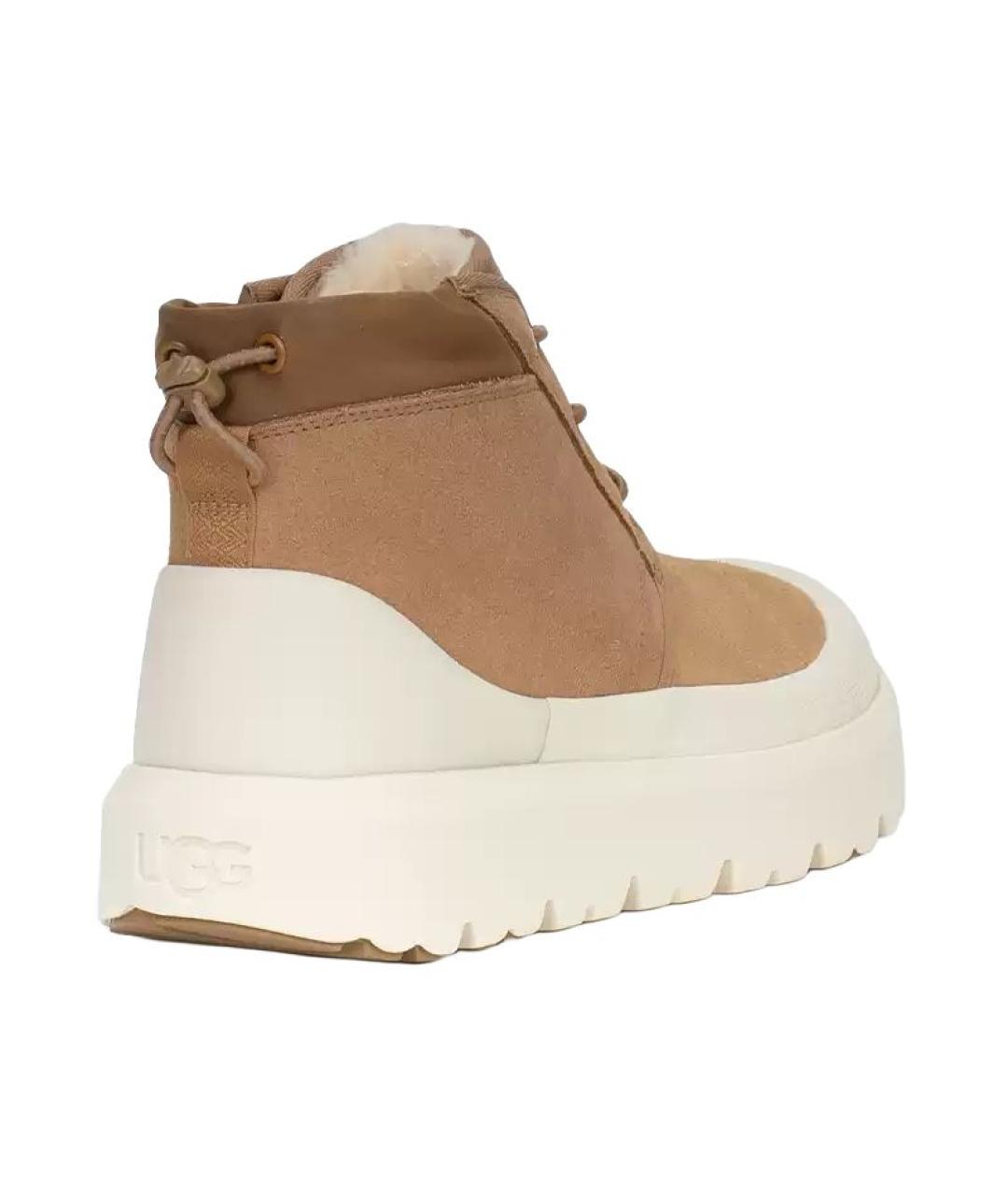 UGG AUSTRALIA Коричневые нубуковые высокие ботинки, фото 4