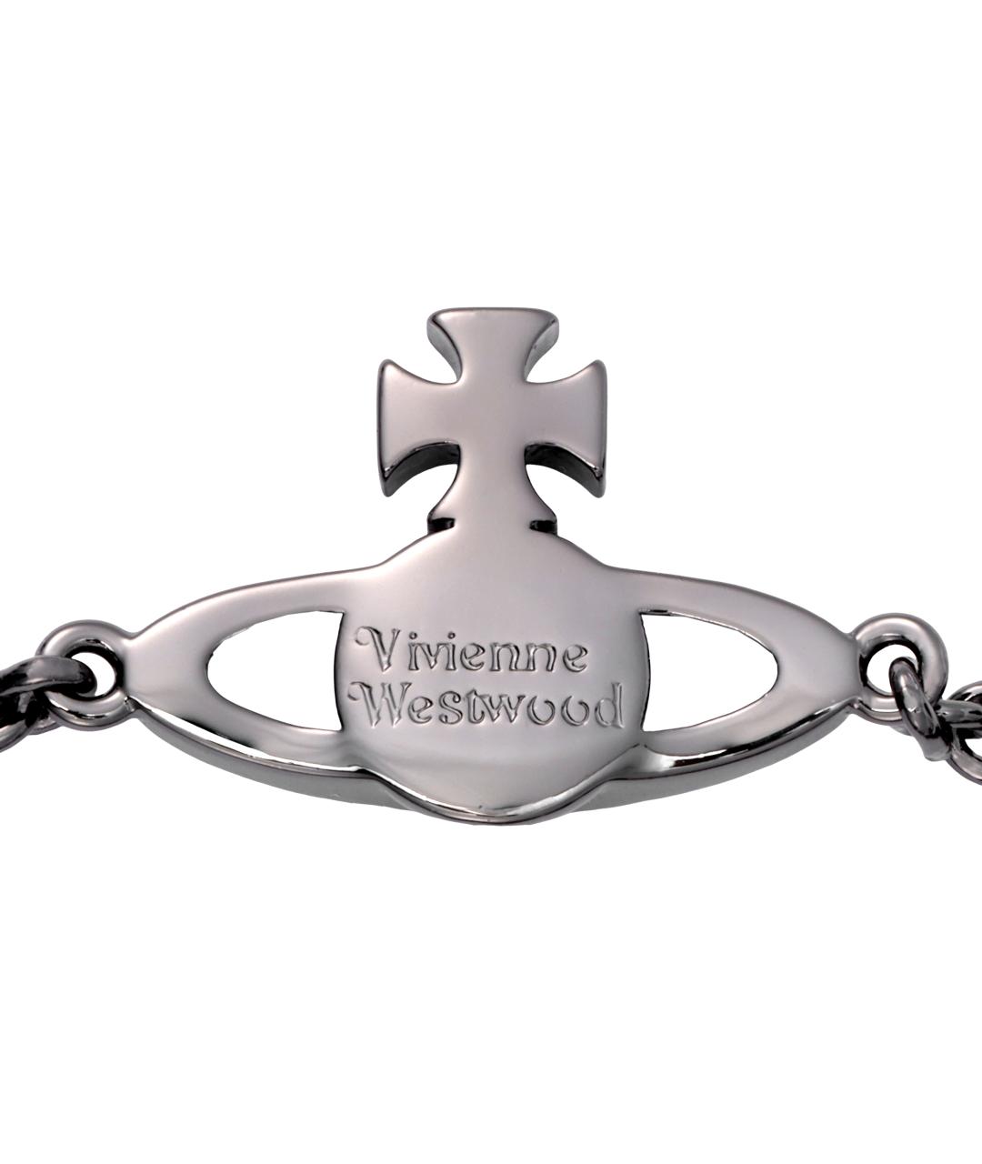 VIVIENNE WESTWOOD Черный латунный браслет, фото 4