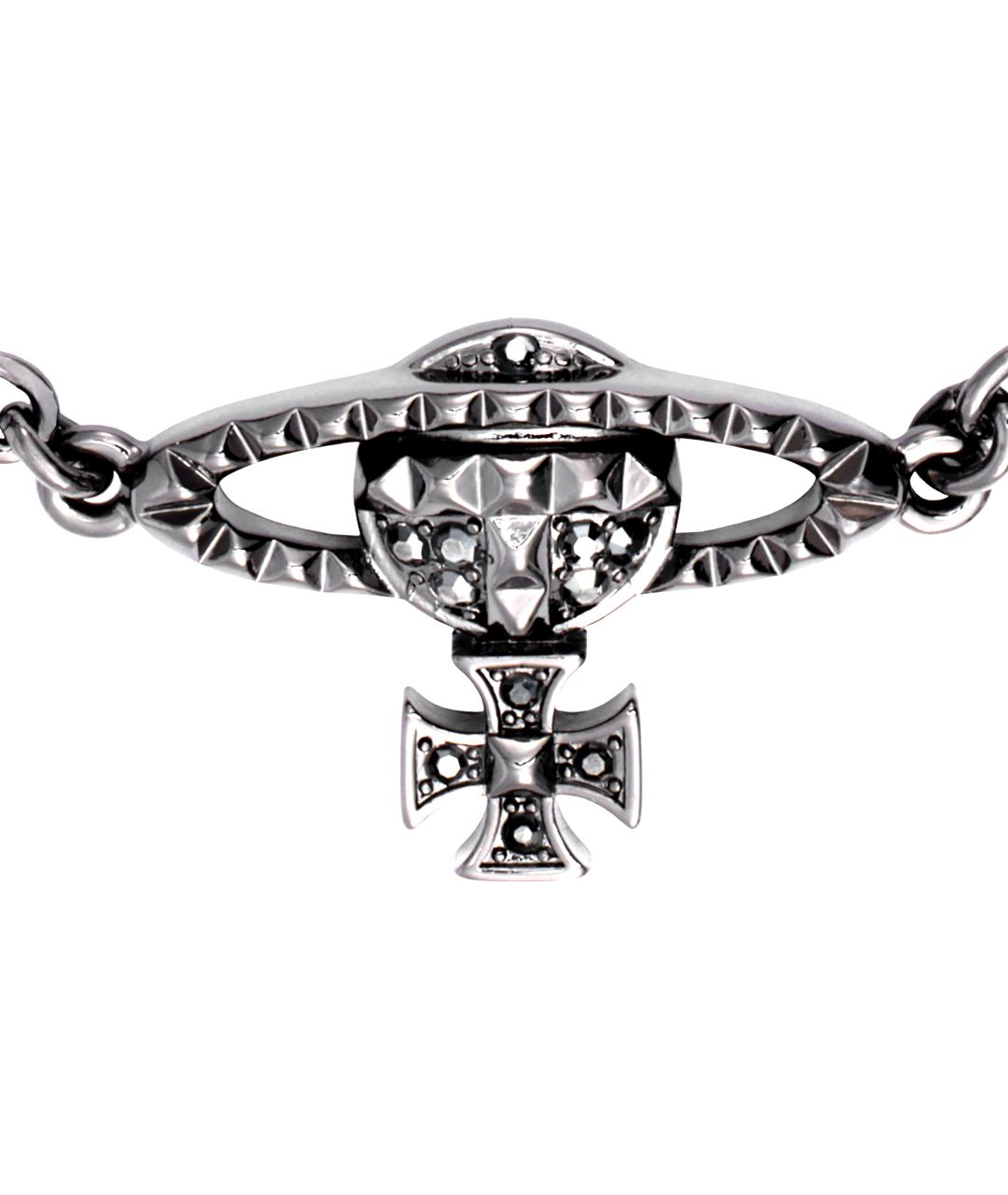 VIVIENNE WESTWOOD Черный латунный браслет, фото 3