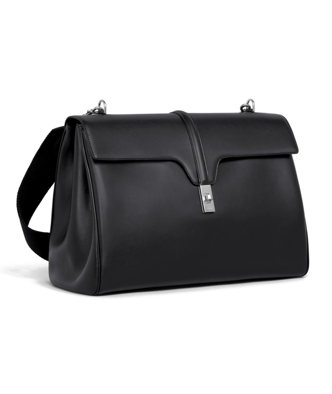 CELINE Черная кожаная сумка на плечо, фото 2