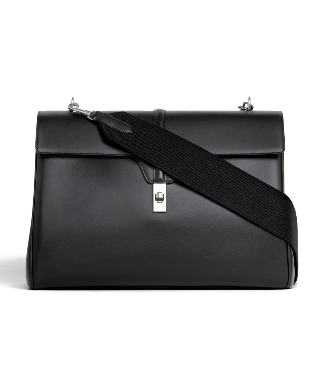 CELINE Черная кожаная сумка на плечо, фото 1