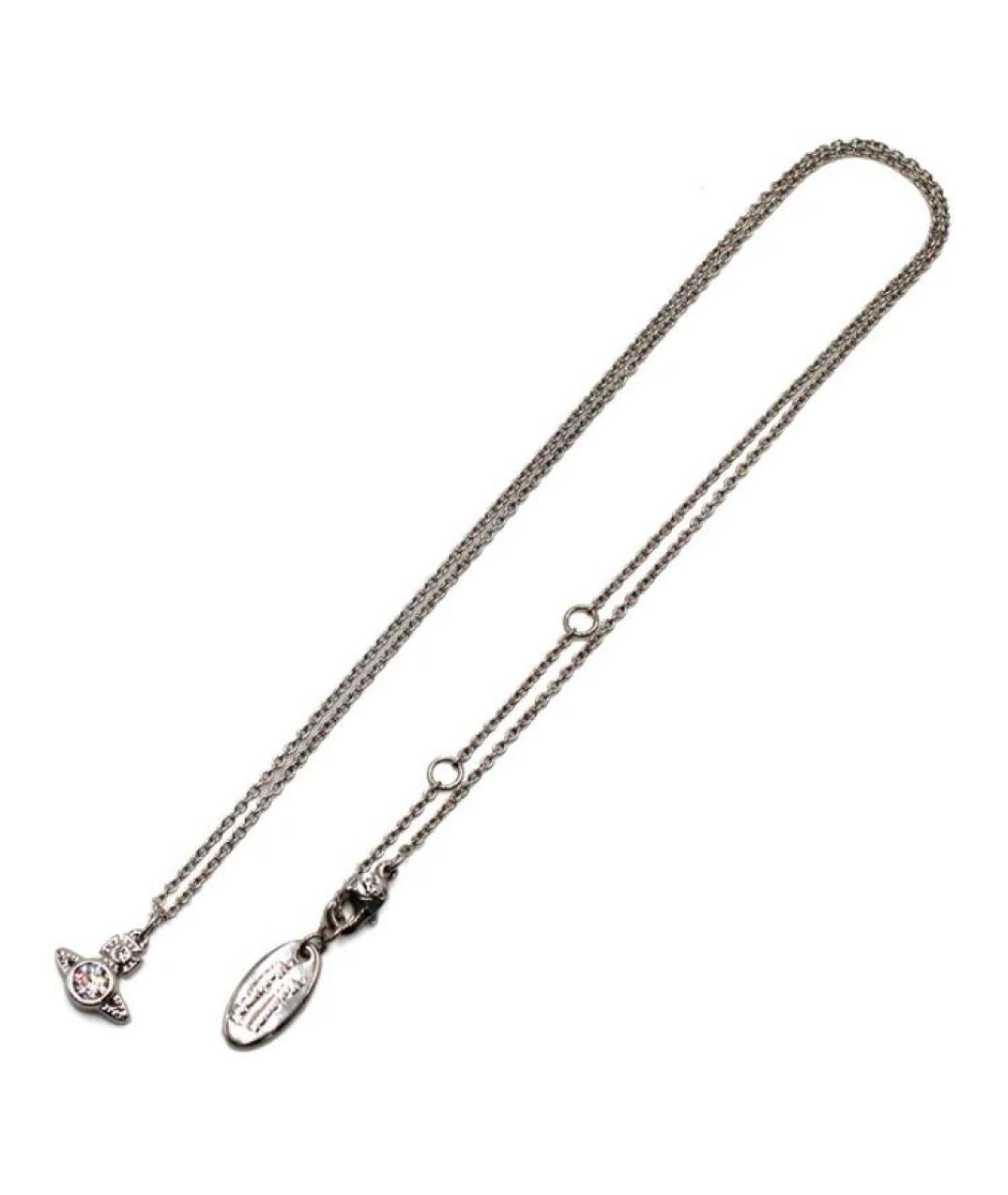 VIVIENNE WESTWOOD Серебряная латунная цепочка, фото 4