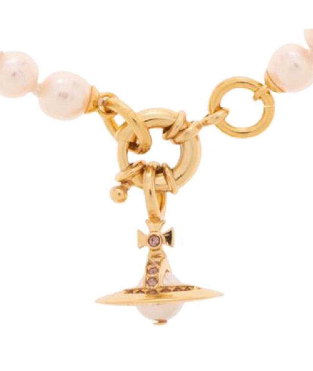 VIVIENNE WESTWOOD Белый латунный браслет, фото 3