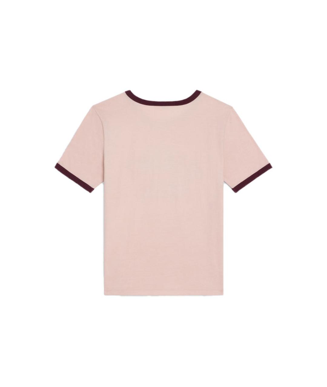 CELINE Розовая хлопковая футболка, фото 2