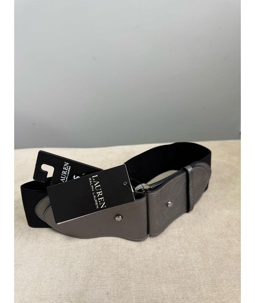 RALPH LAUREN Черный кожаный ремень, фото 2