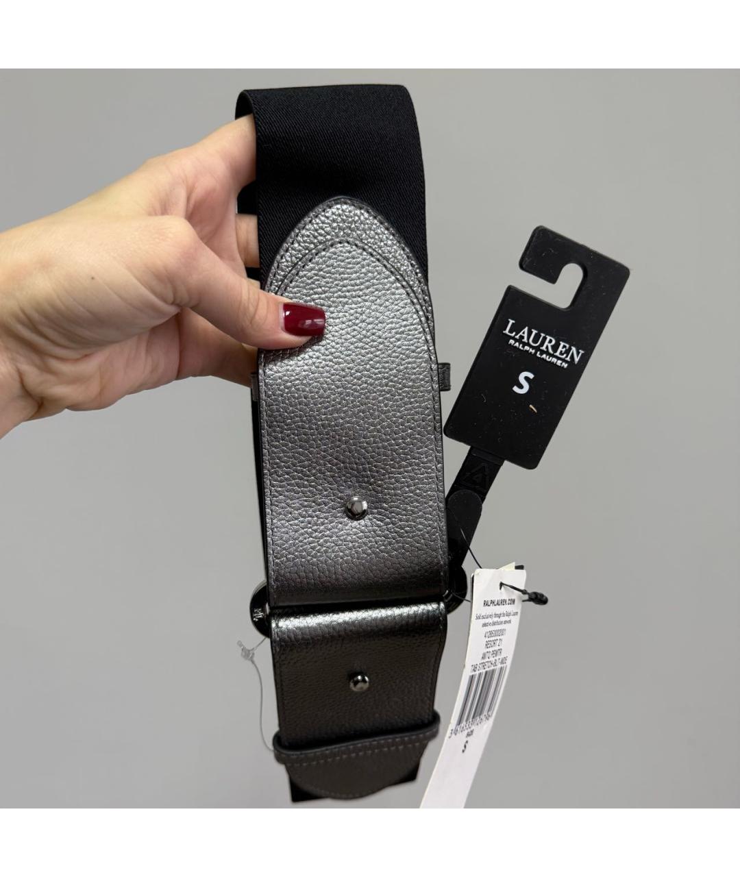 RALPH LAUREN Черный кожаный ремень, фото 4