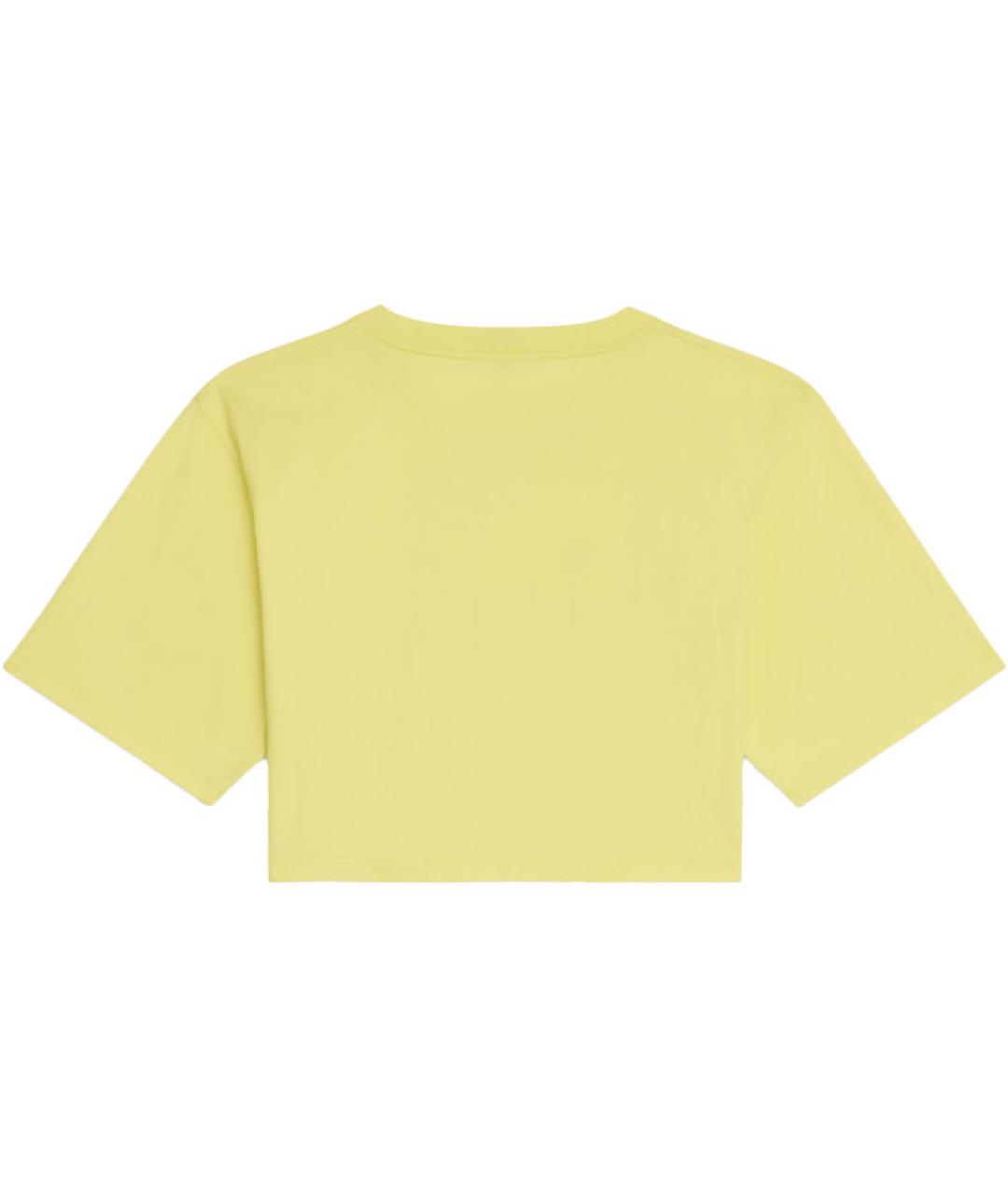 CELINE Желтая хлопковая футболка, фото 2