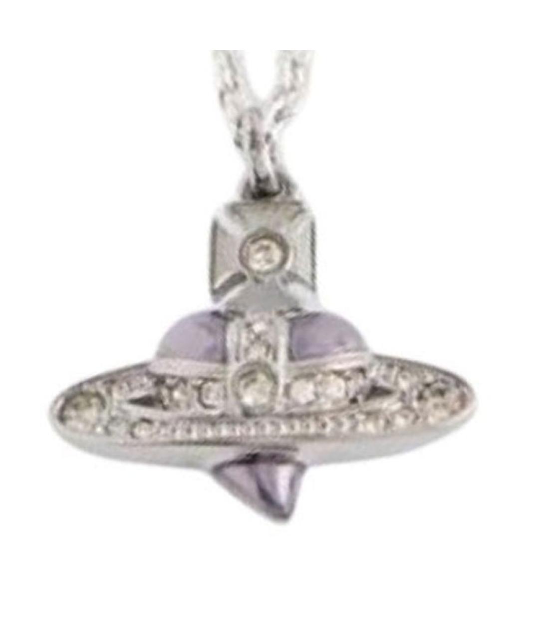 VIVIENNE WESTWOOD Серебряная латунная цепочка/подвеска, фото 3