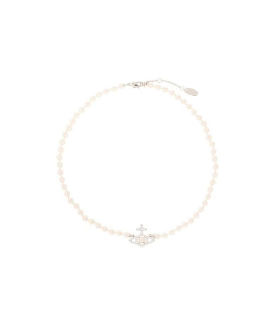 VIVIENNE WESTWOOD Белое латунное колье, фото 1