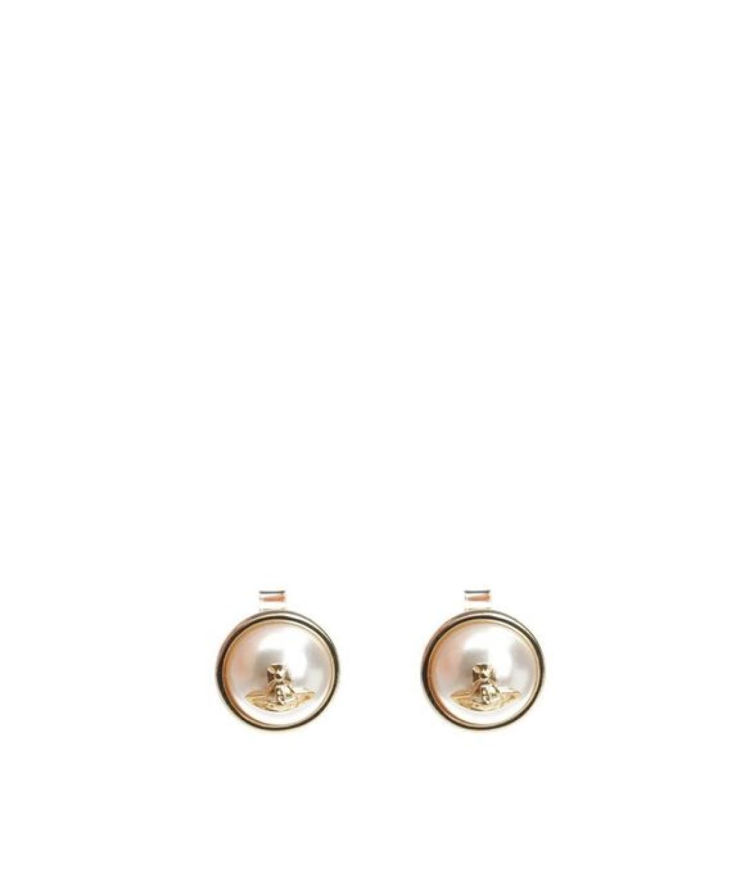 VIVIENNE WESTWOOD Золотые латунные серьги, фото 1