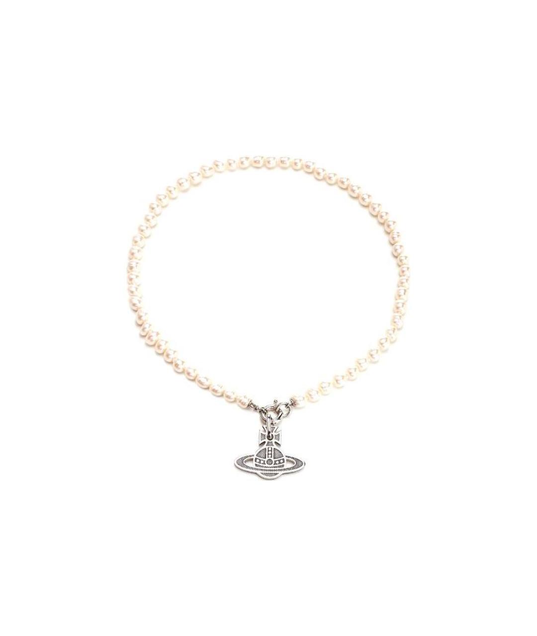 VIVIENNE WESTWOOD Белая цепочка/подвеска, фото 2