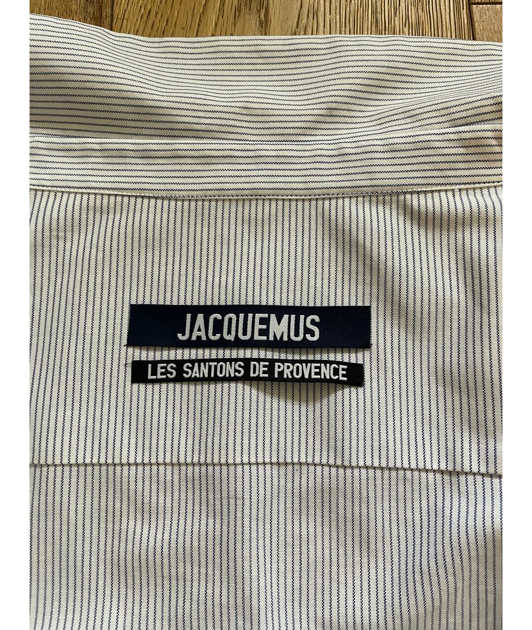 JACQUEMUS Голубая хлопковая рубашка, фото 6