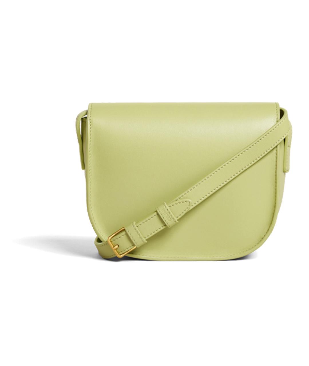 CELINE Зеленая кожаная сумка через плечо, фото 5