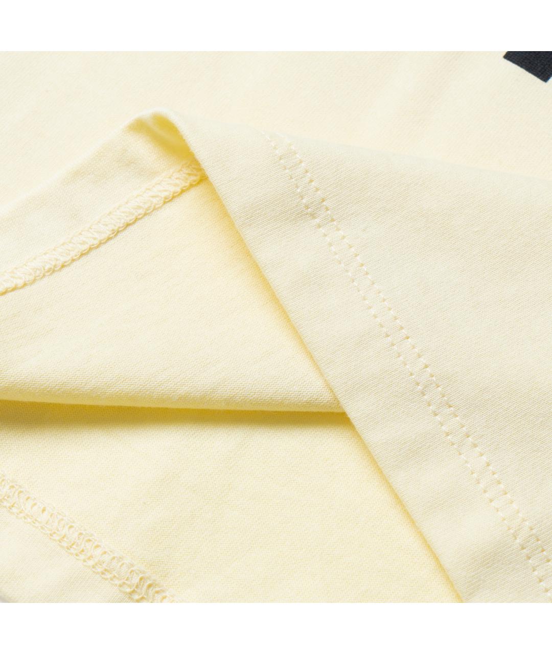 CELINE Желтая хлопковая футболка, фото 8