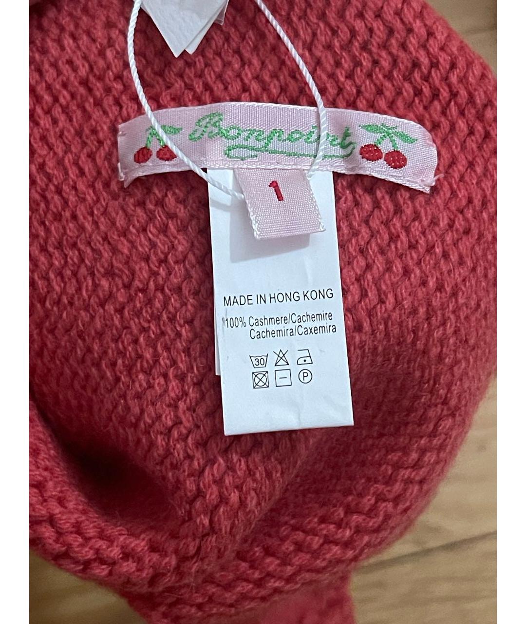 BONPOINT Красный кашемировый боди/ползунок, фото 3