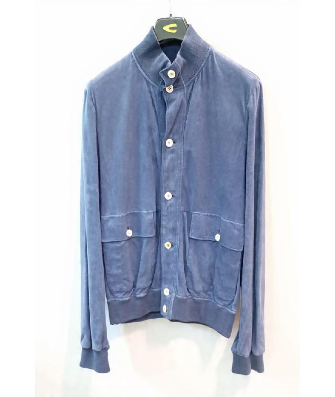 MALO Голубая замшевая куртка, фото 7