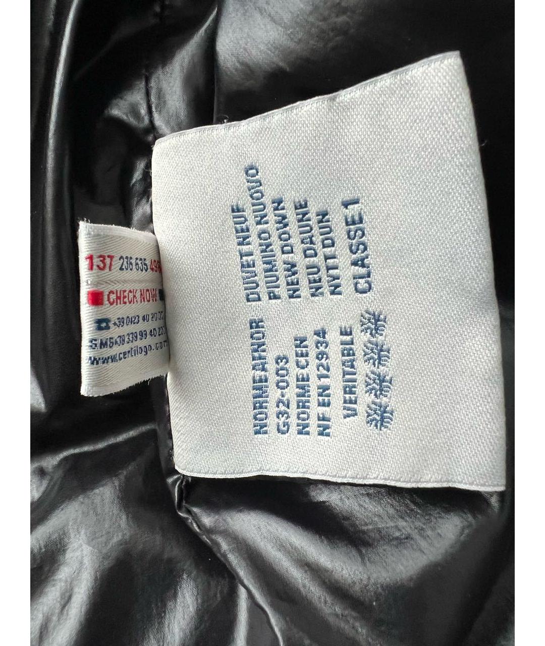 MONCLER Темно-синий полиэстеровый пуховик, фото 7