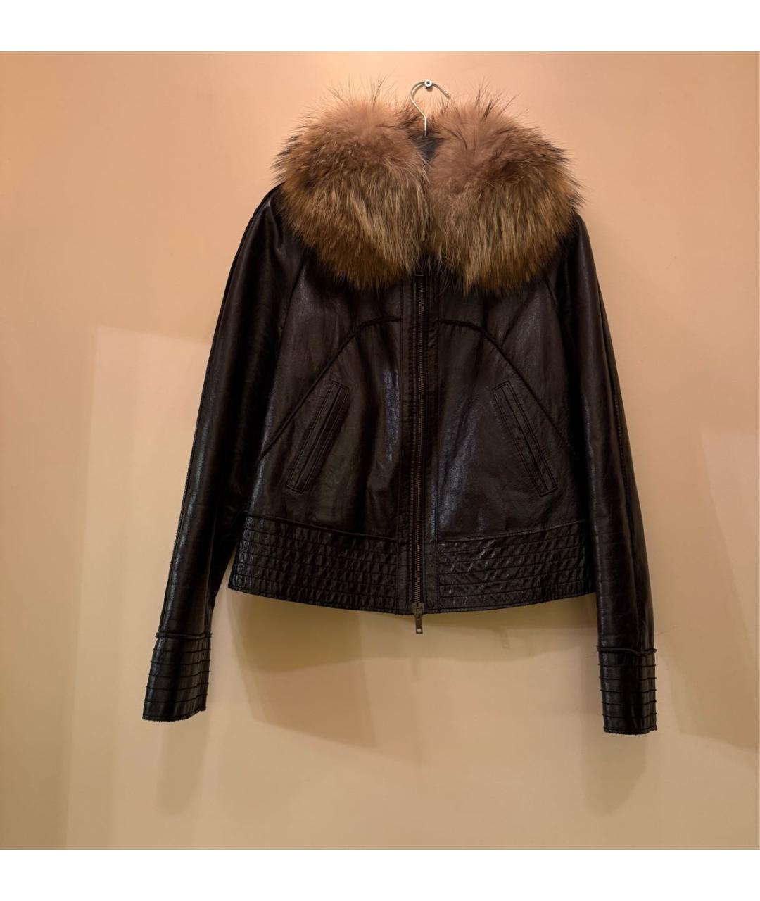 MOSCHINO Черная кожаная куртка, фото 6