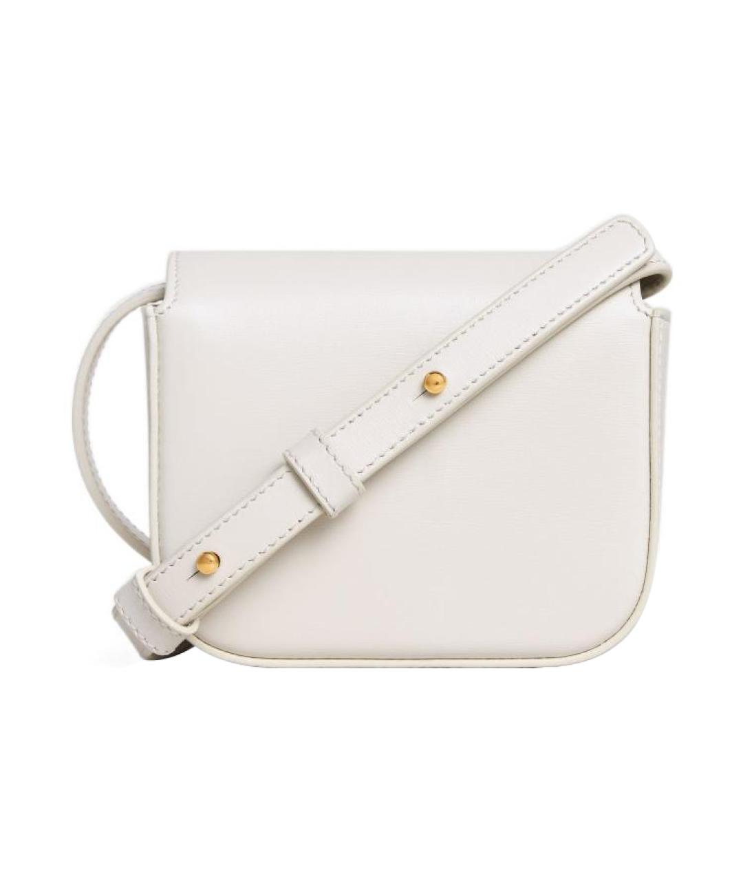 CELINE Белая кожаная сумка через плечо, фото 2
