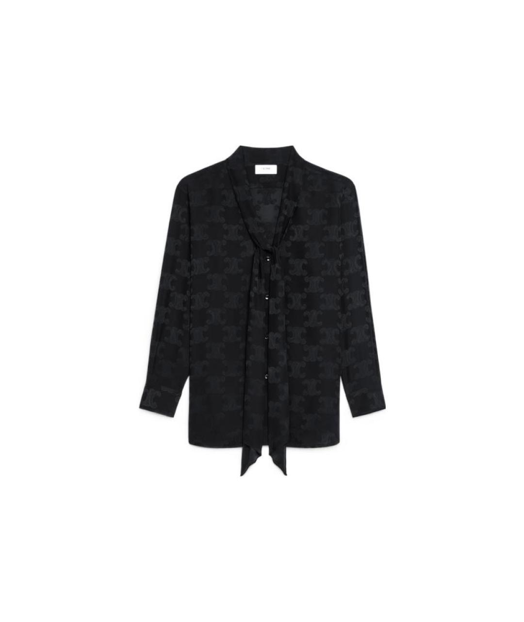 CELINE Черная шелковая рубашка, фото 1