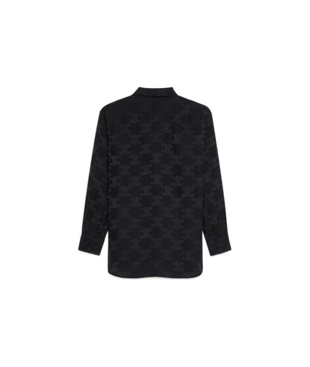 CELINE Черная шелковая рубашка, фото 2