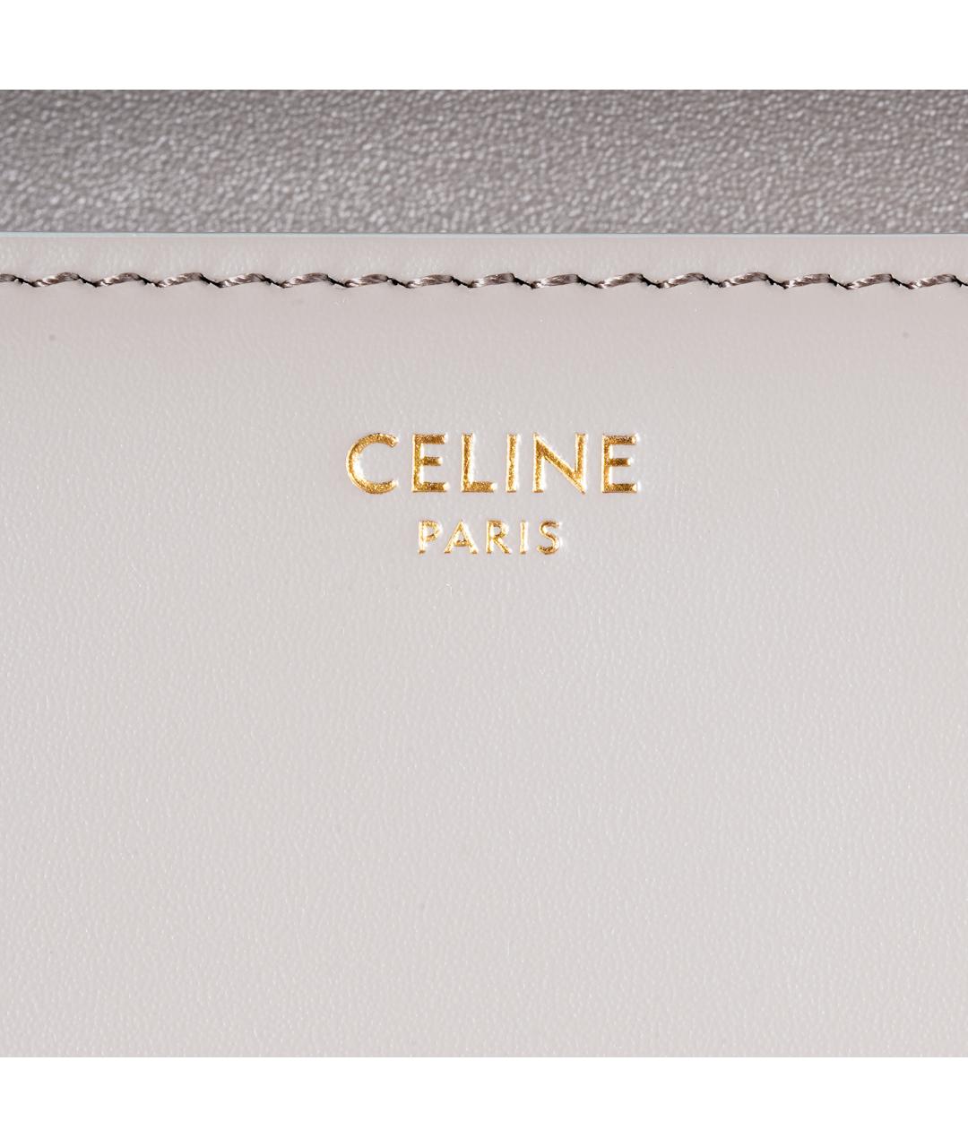 CELINE Серая кожаная сумка через плечо, фото 6