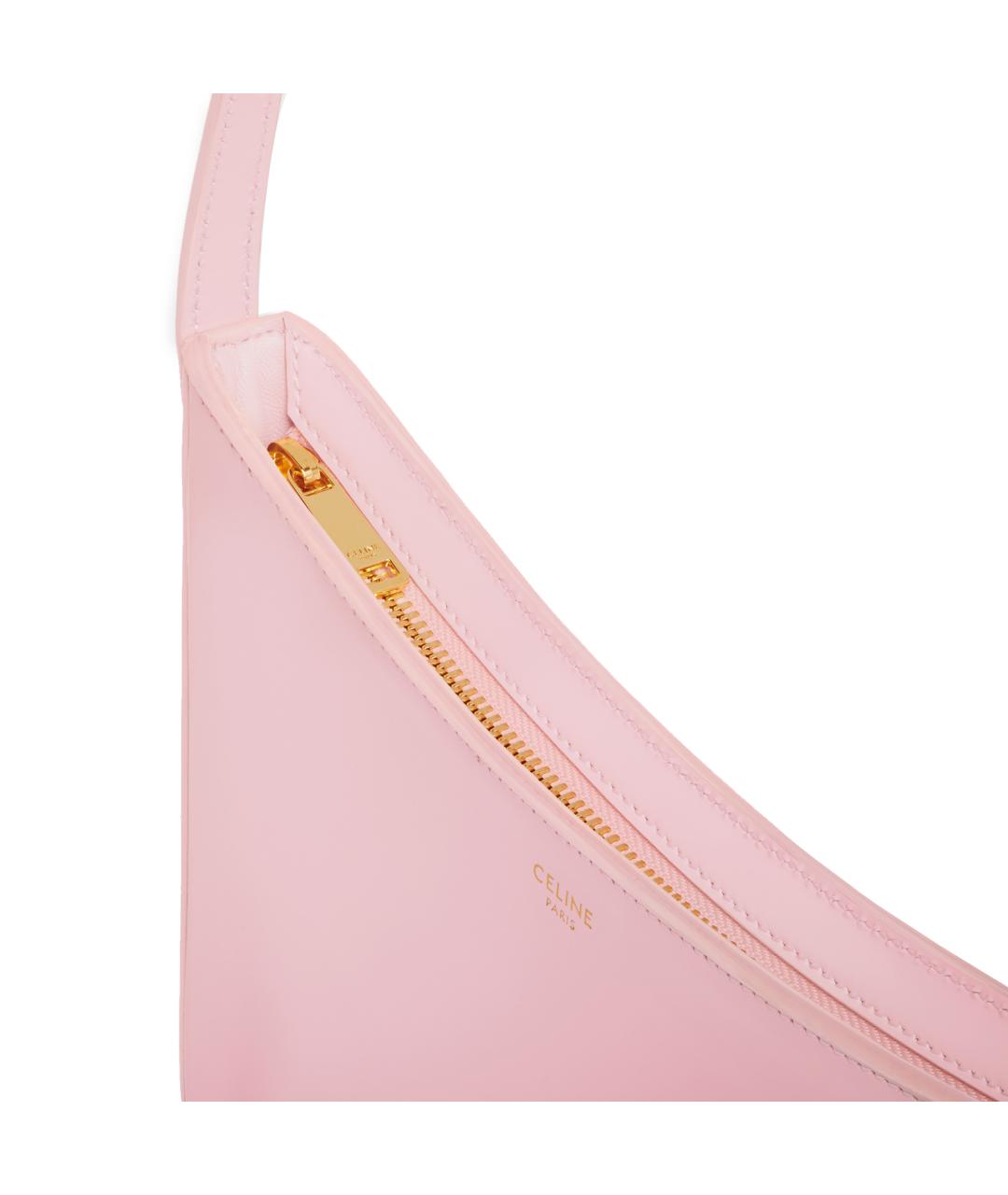 CELINE Розовая кожаная сумка через плечо, фото 4