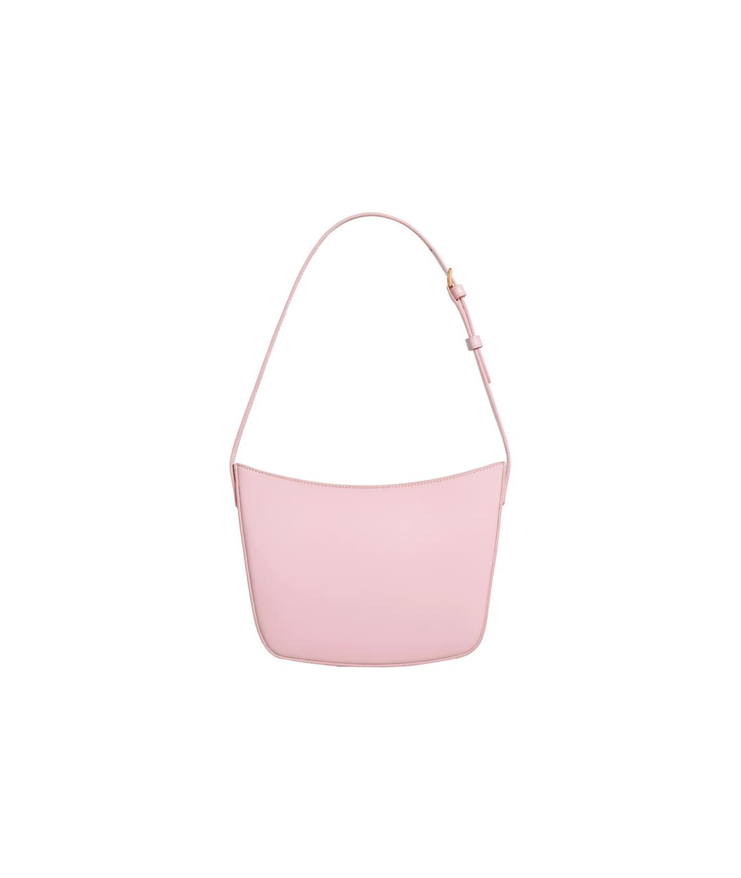 CELINE Розовая кожаная сумка через плечо, фото 3