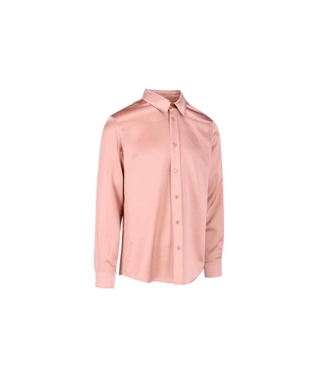 CELINE Розовая шелковая кэжуал рубашка, фото 3