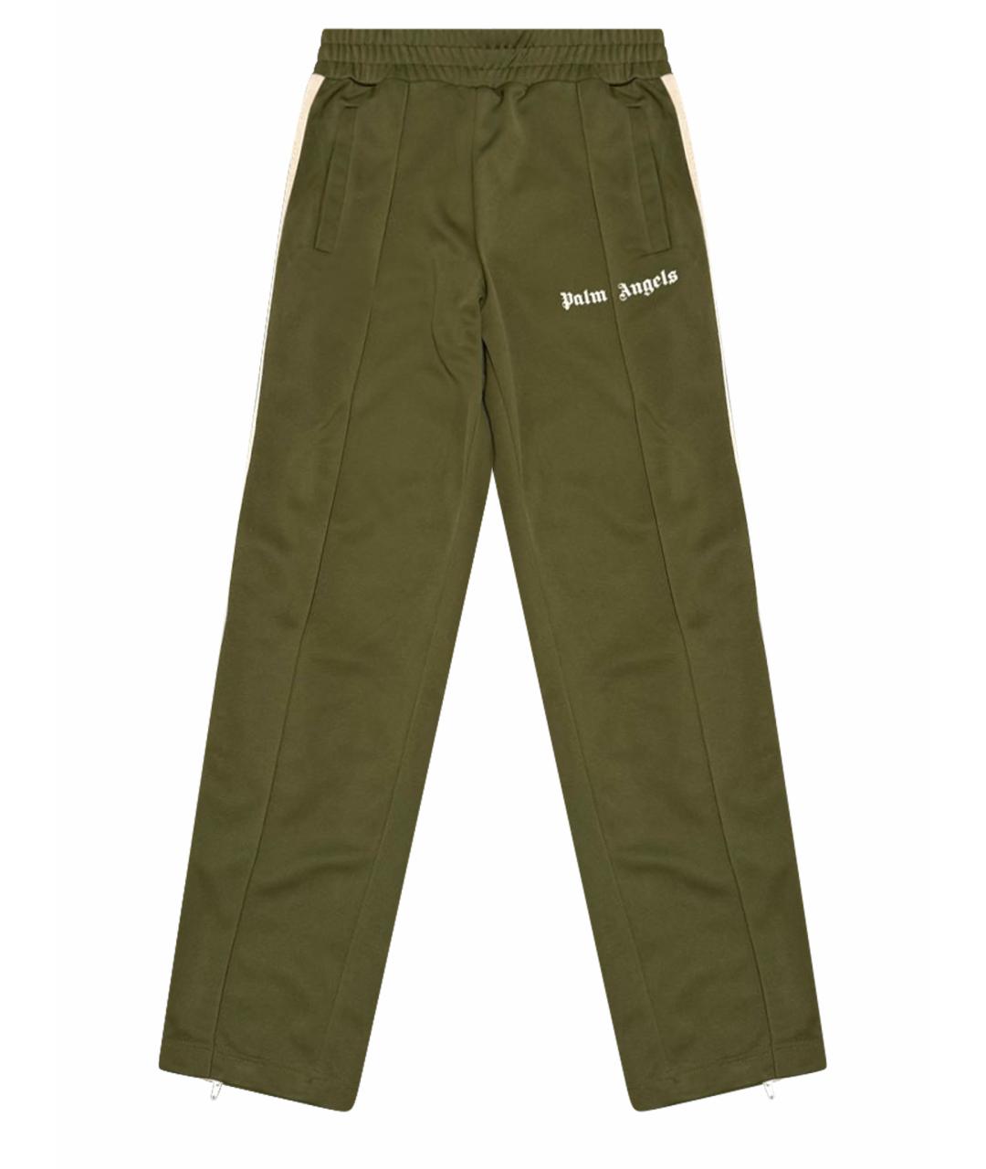 PALM ANGELS Хаки хлопковые повседневные брюки, фото 1