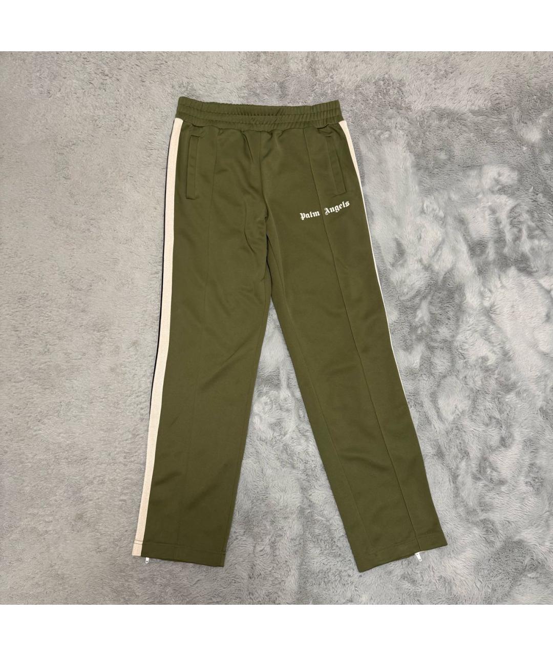 PALM ANGELS Хаки хлопковые повседневные брюки, фото 5