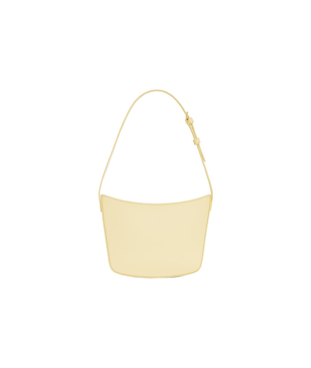 CELINE Желтая кожаная сумка через плечо, фото 3