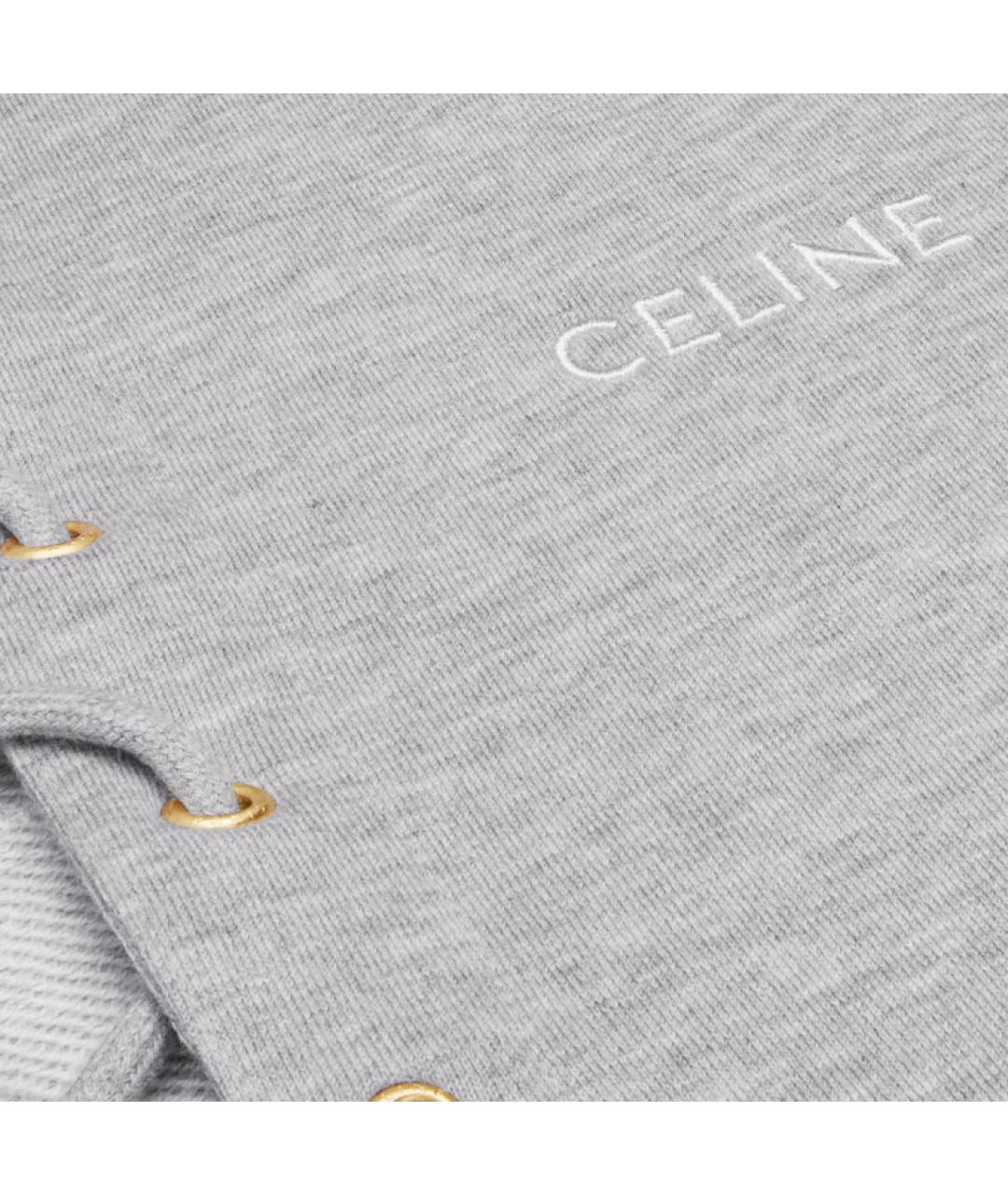 CELINE Серая хлопковая футболка, фото 3