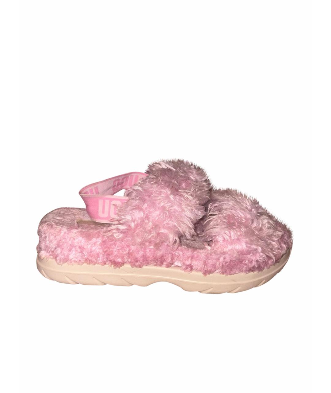 UGG AUSTRALIA Розовые текстильные сандалии, фото 1
