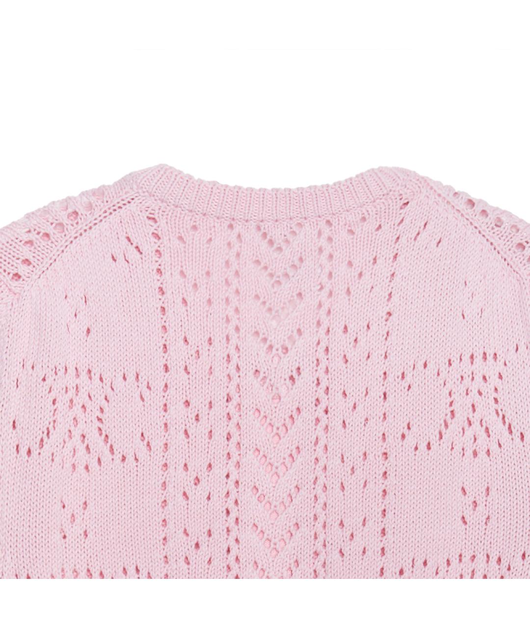 CELINE Розовый хлопковый кардиган, фото 6