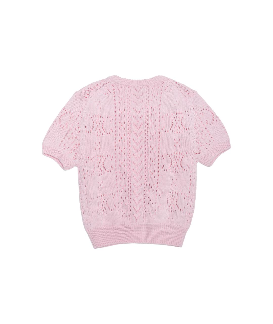 CELINE Розовый хлопковый кардиган, фото 2