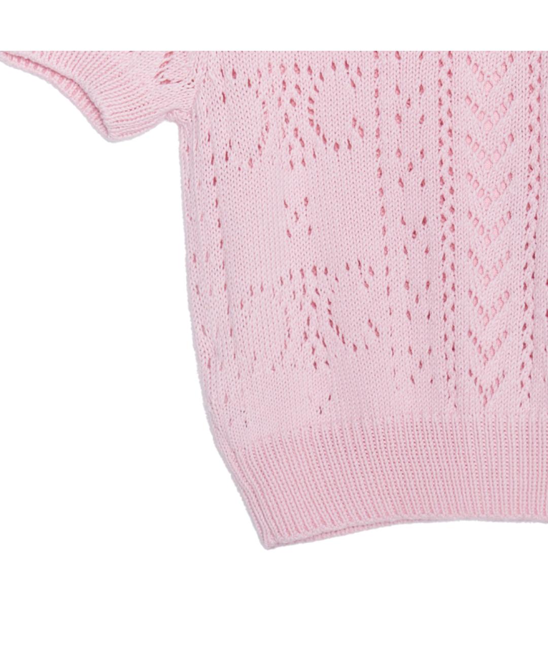 CELINE Розовый хлопковый кардиган, фото 7